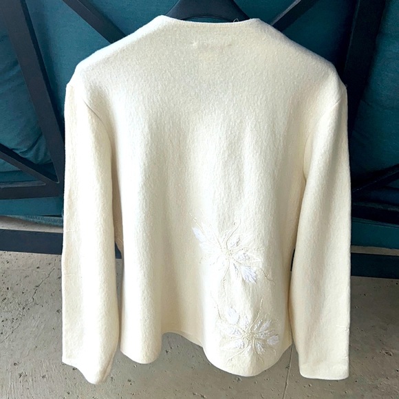 NWOT Talbots Petite XL holiday Wool sweater,jacket. - Picture 6 of 6